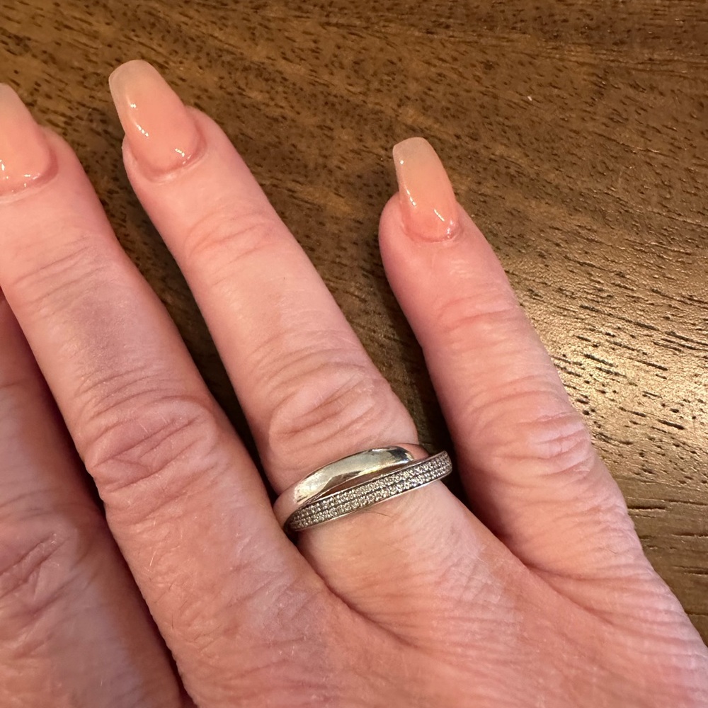 Pandora Silver Twisted Infinity Ring - image 2